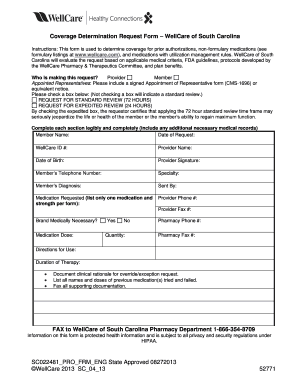 Coverage Determination Request Form