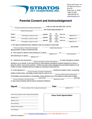Parental Consent and Acknowledgement Form
