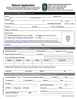 California State University Refund Application