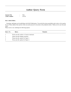 Author Query Form