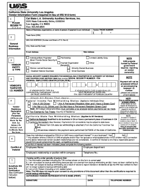 California Vendor Information Form