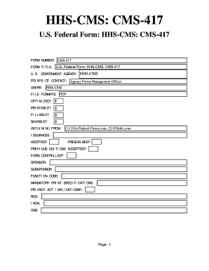 US Government Form Metadata Template