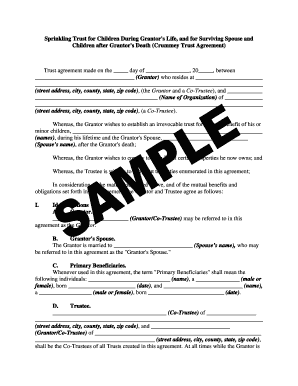 Crummey Trust Agreement for Children