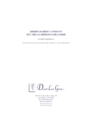 LLC Buy-Sell Agreement Organizer