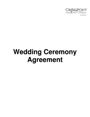 Wedding Ceremony Agreement Questionnaire