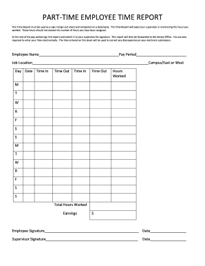 Part-Time Employee Time Report
