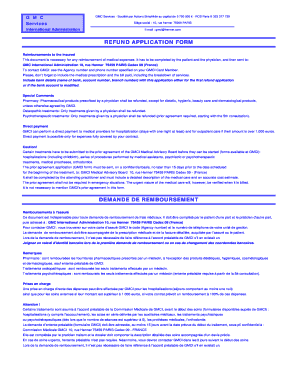 DEMANDE DE REMBOURSEMENT