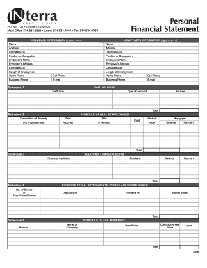 Personal Financial Statement