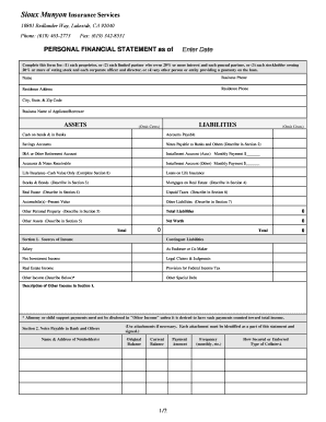 Loan Application Form for Guarantors