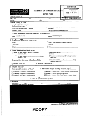 California Form 700 - Statement of Economic Interests