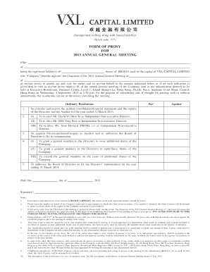 Proxy Form for 2013 Annual General Meeting