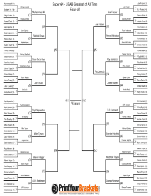 Single Elimination Bracket Template