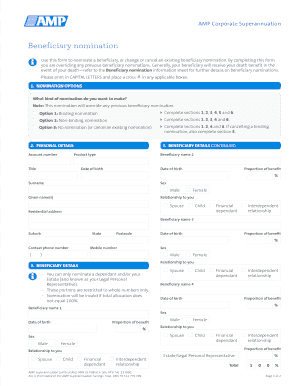Beneficiary Nomination Form
