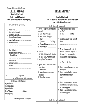 Death Report Form No.3