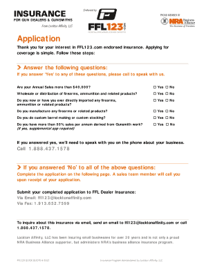 FFL Dealer Insurance Application