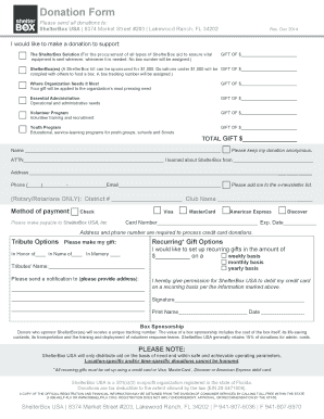 ShelterBox USA Donation Form