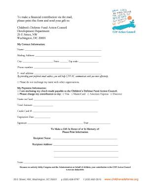Children's Defense Fund Donation Form