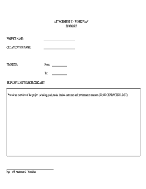 Attachment C Work Plan