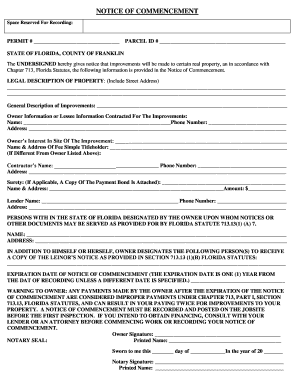 Florida Notice of Commencement