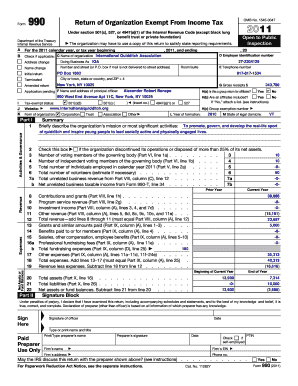 Form 990 Return of Organization Exempt From Income Tax