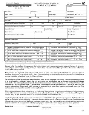 Rental Application Form