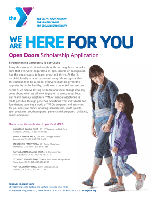 Open Doors Scholarship Application
