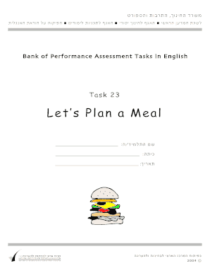Let's Plan a Meal Task