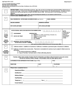 California Payee Data Record