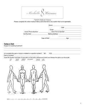 Patient Medical History Form