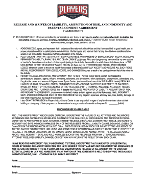 Release and Waiver of Liability Agreement