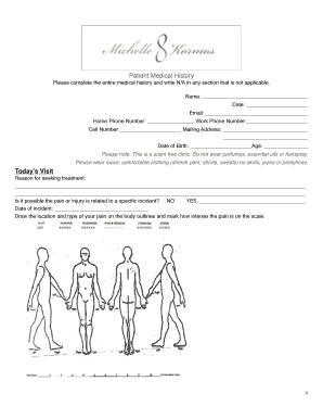 Patient Medical History Form