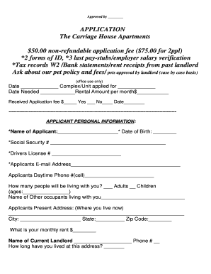 Rental Application Form
