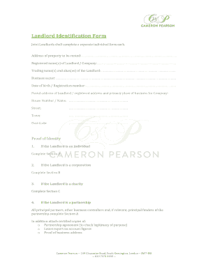 Landlord Identification Form