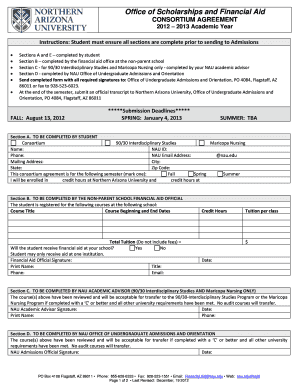 Northern Arizona University Consortium Agreement