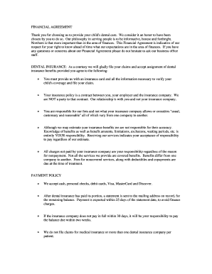 Dental Financial Agreement