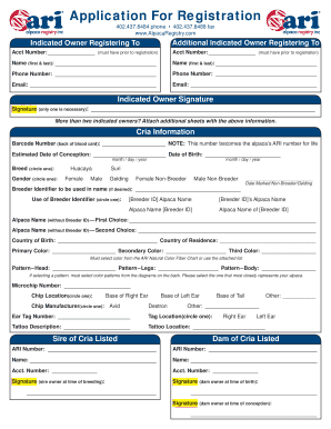 Application For Registration