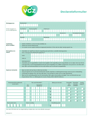 Declaratieformulier