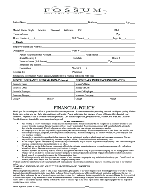 Dental Patient Registration and Consent Form