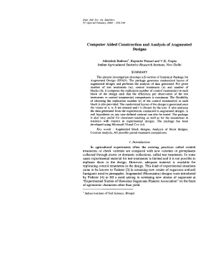 Computer Aided Construction and Analysis of Augmented Designs - isas org