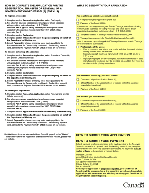 Small Vessel Registration Form 19