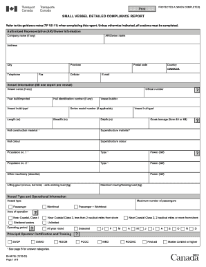 Small Vessel Detailed Compliance Report