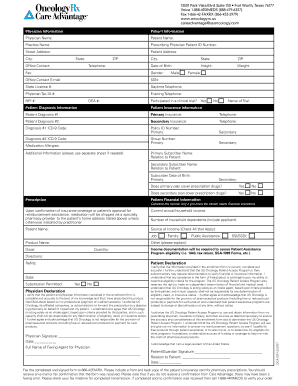 US Oncology Patient Access Program Enrollment Form