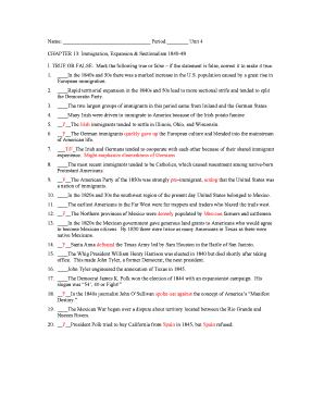 US History Chapter 13 Quiz