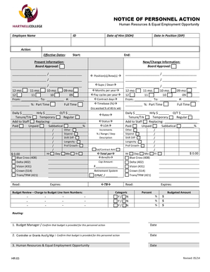 Employee Position Change Form