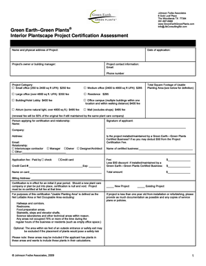 Nursing assessment example - GreenEarthGreenPlants Project Certification formdoc