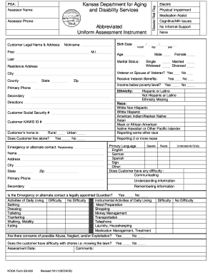 Kansas Uniform Assessment Instrument