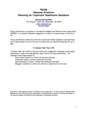 Texas Advance Directive