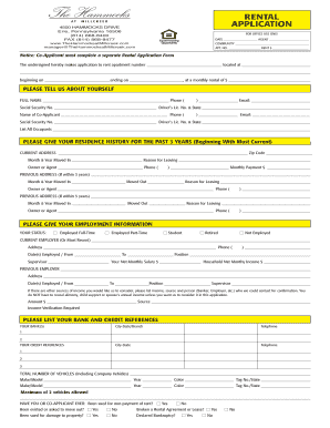 Rental Application Form