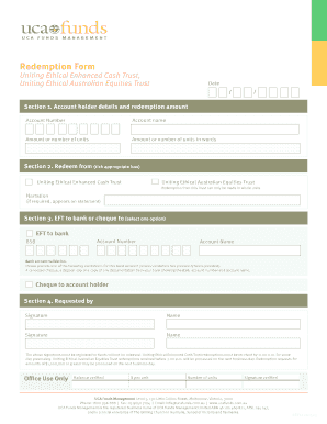Redemption Form