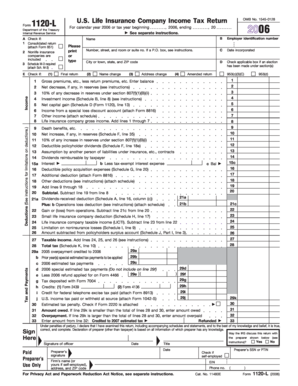 US Life Insurance Company Income Tax Return